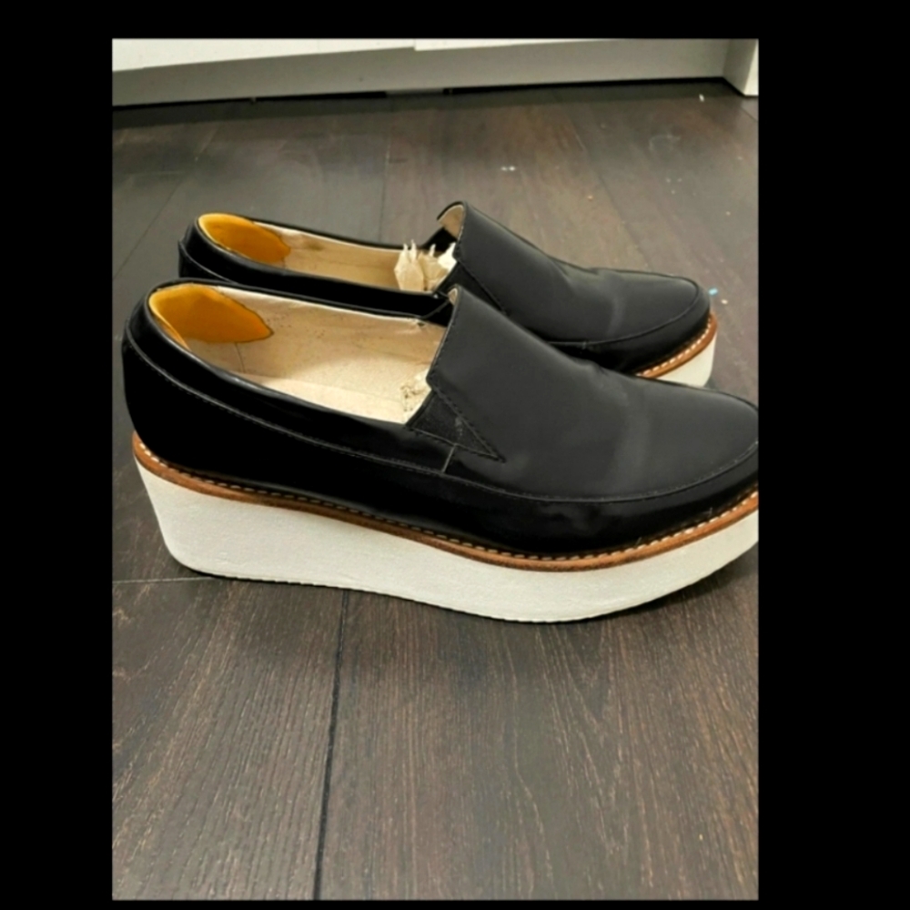 Sol Sana Japanese real leather platform loafers size 6.5